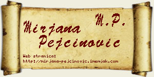 Mirjana Pejčinović vizit kartica